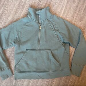 Green Half-Zip Pullover